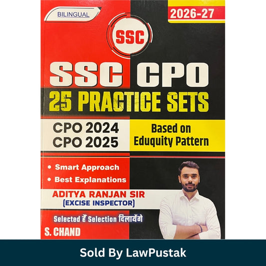 SSC CPO 25 Practice Sets 2026-27 Bilingual Book by Aditya Ranjan Sir for SSC CPO Sub Inspector Recruitment Examination India