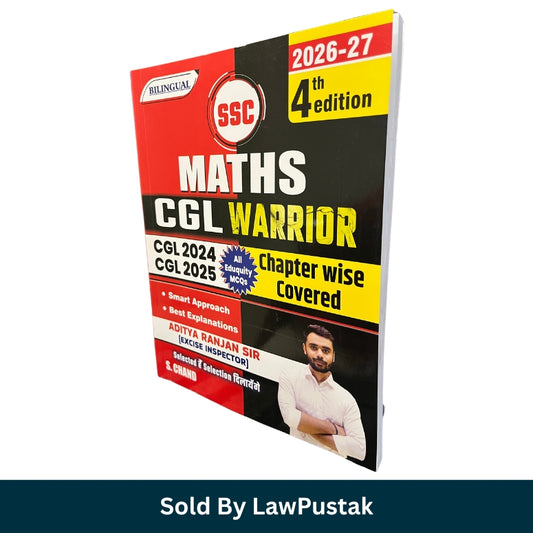 SSC Maths CGL Warrior 2026-27 4th Edition Book by Aditya Ranjan Sir S Chand for SSC CGL CHSL CPO MTS Railway Exams with Chapter Wise Coverage
