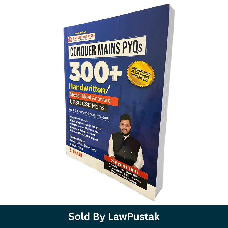 Conquer Mains PYQs 300 Plus Handwritten Model Answers UPSC CSE Mains Book by Satyam Jain S Chand for GS 1 GS 2 GS 3 GS 4 Answer Writing Preparation 2026