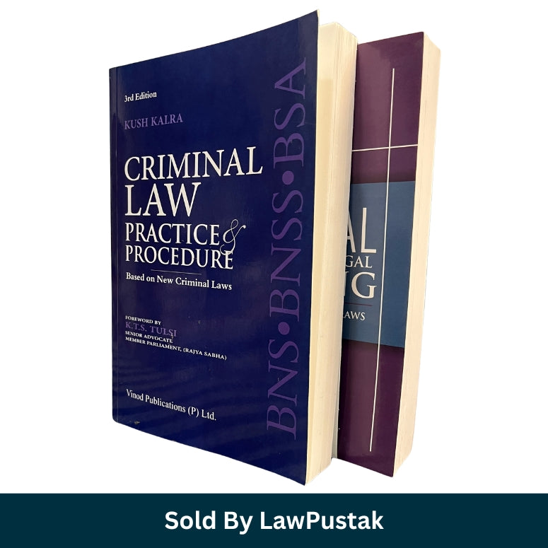 Criminal Law Practice & Procedure and Criminal Legal Drafting Combo by Kush Kalra | Based on BNS BNSS BSA | Vinod Publications | Paperback | India