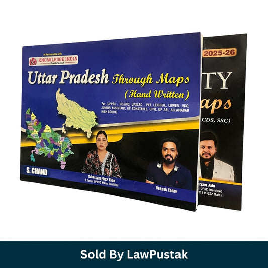 UPPSC Mind Maps Combo 2025-26 S Chand Uttar Pradesh Through Maps Hand Written and Indian Polity Through Mind Maps Books for UPSC Judiciary State PSC India