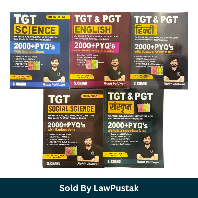 Rohit Vaidwan TGT PGT PYQs Combo Set Latest Edition 2026 S. Chand Science English Hindi Social Science Sanskrit Books for DSSSB KVS NVS HTET UP TGT India