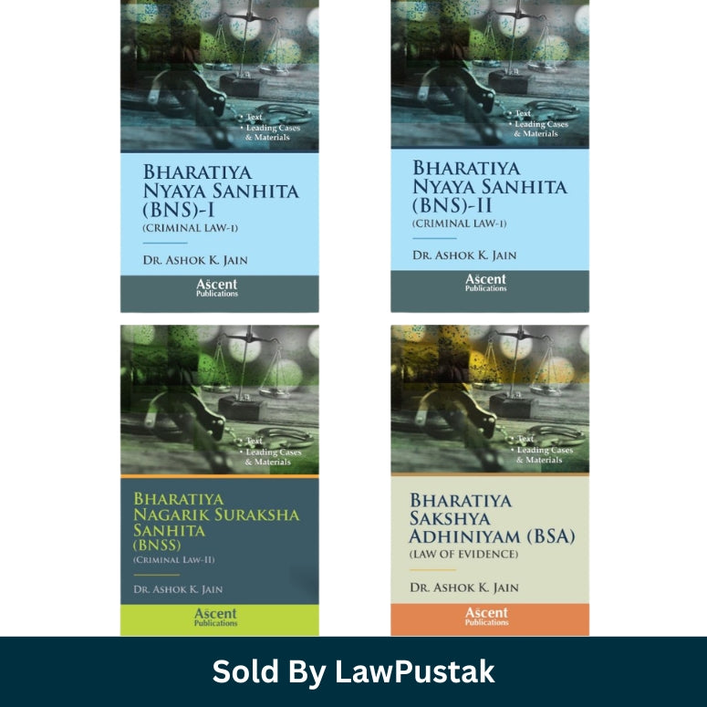 Dr. Ashok K. Jain Criminal Law Combo Set Latest Edition 2026 Ascent Publications BNS BNSS BSA Books for Judiciary Exam Law Students India
