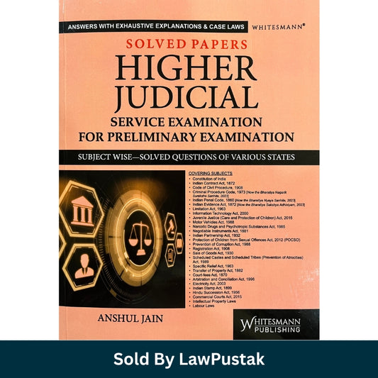 Higher Judicial Service Examination Solved Papers by Anshul Jain Whitesmann Publishing Judiciary Preliminary Exam Book India 2026