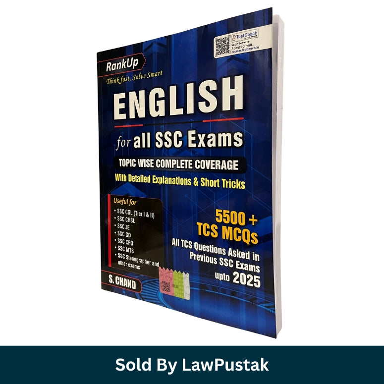 S. Chand TestCoach RankUp English for all SSC Exams Latest Edition 2026 Paperback Book Front Cover and Spine Profile view.