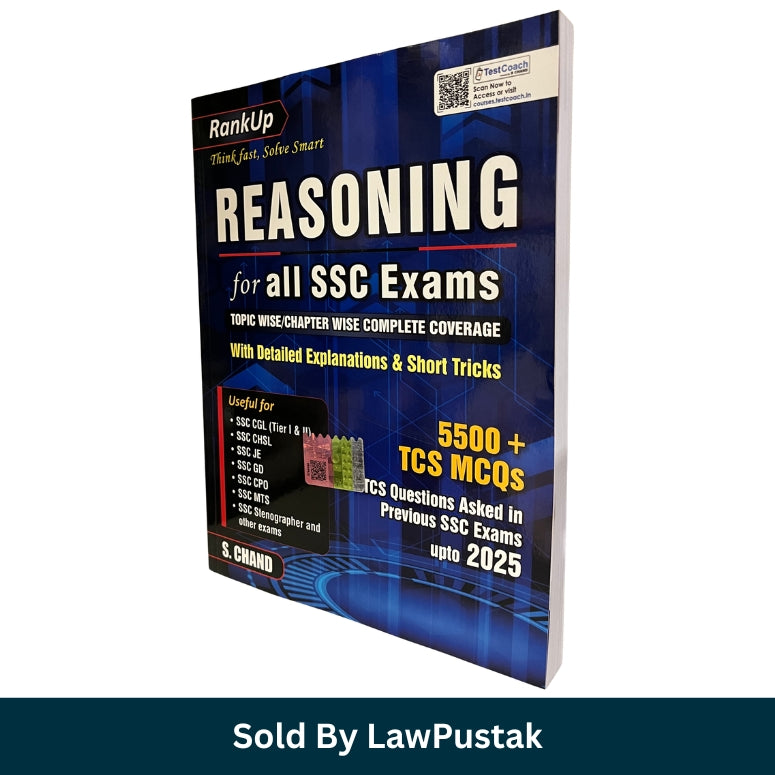. Chand RankUp Reasoning for All SSC Exams containing 5500 TCS MCQs up to 2025.