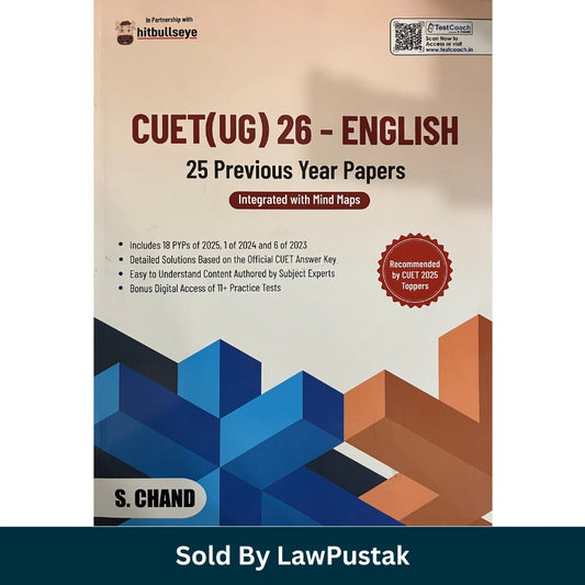S. Chand CUET UG English 25 Previous Year Papers book for 2026 exams.