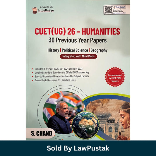 CUET UG 2026 Humanities 30 Previous Year Papers Book by S. Chand with Mind Maps for History Political Science Geography India