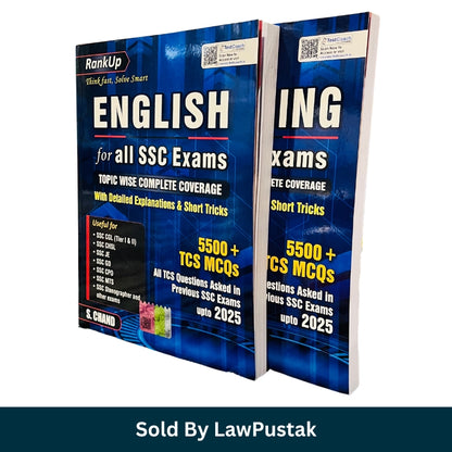 S Chand RankUp English and Reasoning guide combo set of two paperback books for all SSC exams featuring topic-wise complete coverage, short tricks, and 5500+ TCS MCQs up to 2025.