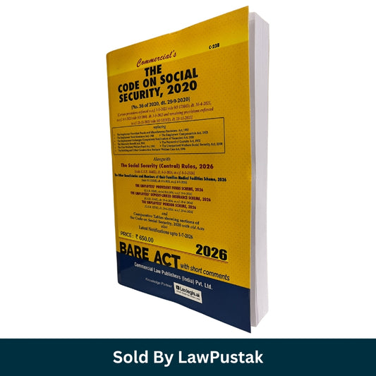 Commercial The Code on Social Security 2020 Bare Act with Short Comments 2026 Edition Paperback