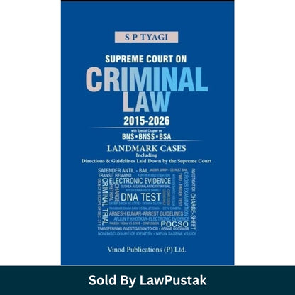 Supreme Court on Criminal Law 2015 to 2026 Landmark Cases by S P Tyagi Vinod Publications Hardcover Pre-Order