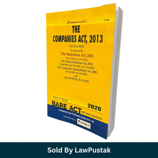 The Companies Act 2013 Bare Act with Short Comments 2026 by Commercial Law Publishers India Paperback Law Book