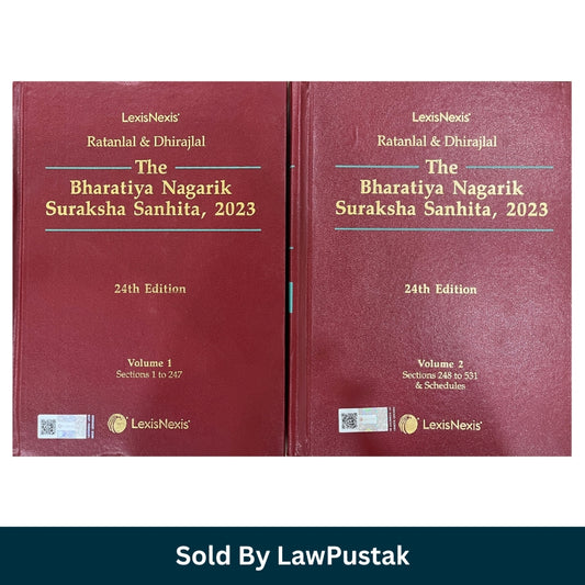 The Bharatiya Nagarik Suraksha Sanhita 2023 Book 2 Volume Set 24th Edition by Ratanlal & Dhirajlal LexisNexis Hardcover Law Commentary India
