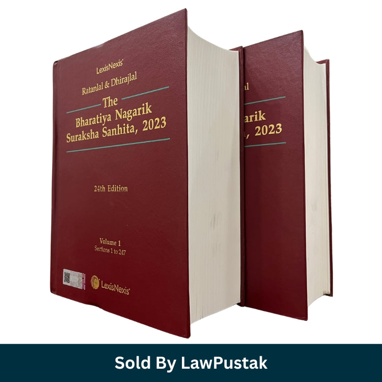 The Bharatiya Nagarik Suraksha Sanhita 2023 Book 2 Volume Set 24th Edition by Ratanlal & Dhirajlal LexisNexis Hardcover Law Commentary India
