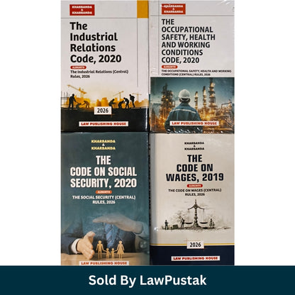 New Labour Codes in India 4 Book Set 2026 Edition by Kharbanda Law Publishing House