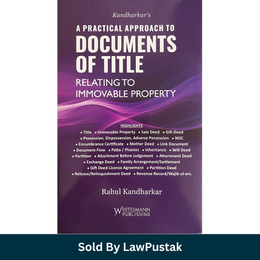 Kandharkars Documents of Title Immovable Property Law Book India