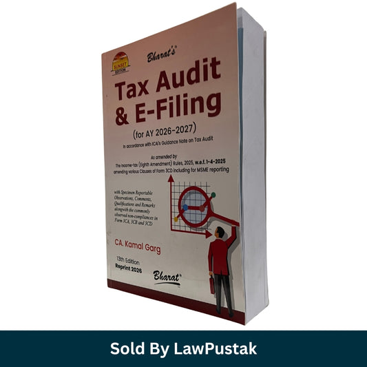 Cover of the book 'Tax Audit and E-Filing (for AY 2025-2026)' by CA. Kamal Garg, showing a chess board and pieces, symbolizing strategy and competition.
