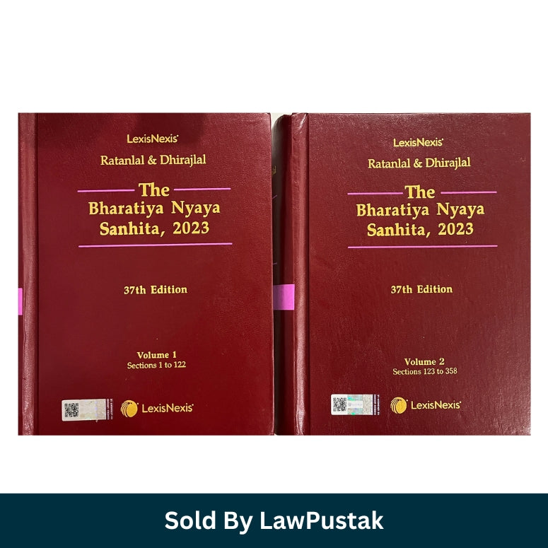 Ratanlal and Dhirajlal Bharatiya Nyaya Sanhita 2023 37th Edition 2 Volume Hardbound LexisNexis
Bharatiya Nyaya Sanhita BNS Commentary Book India by Ratanlal Dhirajlal
LexisNexis Bharatiya Nyaya Sanhita 2023 Criminal Law Commentary
Best Criminal Law Book for Judiciary Exam India
BNS 2023 Legal Commentary Hardcover Two Volume Set