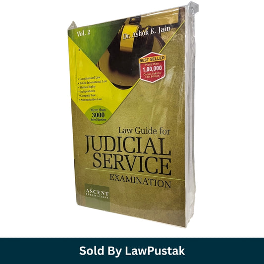 Front Cover: Ascent Law Guide for Judicial Service Examination Vol 2 by Dr Ashok K Jain 2026 Edition Spine / Angle View: Side angle view of Ascent Law Guide for Judicial Service Examination Vol 2 Paperback Book