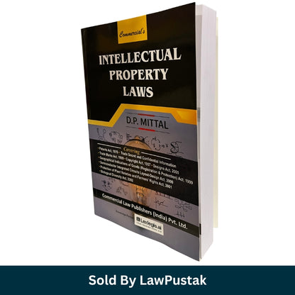 Front Cover: Commercial Intellectual Property Laws Book by DP Mittal 2026 Edition Spine / Angle View: Side angle view of Commercial Intellectual Property Laws Paperback Book by DP Mittal