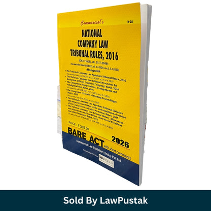 National Company Law Tribunal Rules 2016 Bare Act 2026 India with short comments by Commercial Law Publishers NCLT Rules 2016 2026 Bare Act India company law tribunal procedure book