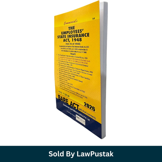 Commercials The Employees State Insurance Act 1948 Bare Act 2026 Edition Commercial Law Publishers Paperback Law Book India