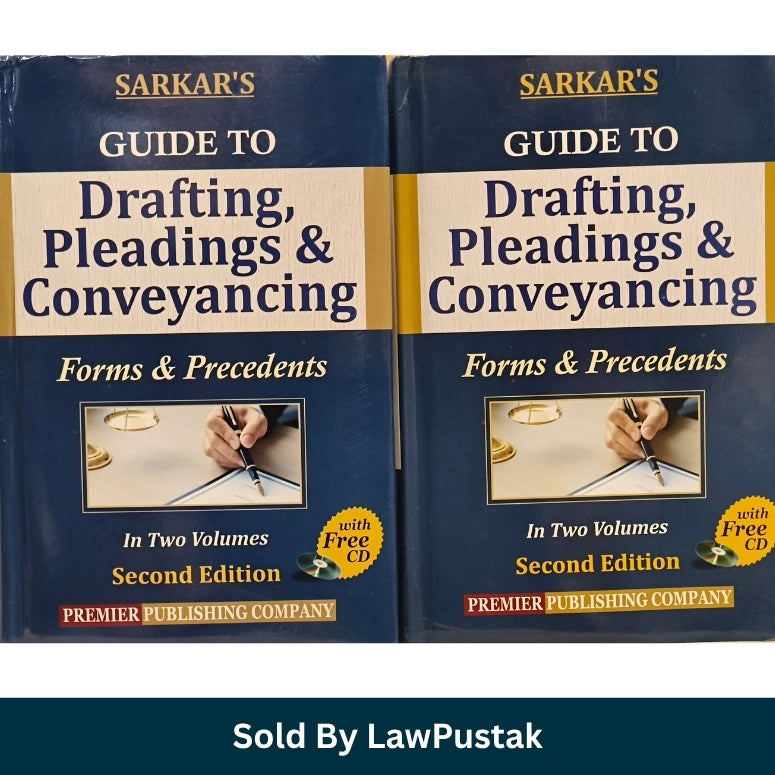 Sarkars Guide to Drafting Pleadings and Conveyancing Forms Precedents 2 Volumes Set Premier Publishing Front View Sarkars Drafting Pleadings Conveyancing 2 Vol Combo Set Hardcover Spine Side View