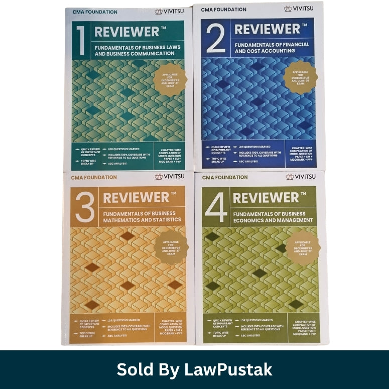 Vivitsu CMA Foundation Reviewer Set Papers 1 2 3 4 Teal Blue Yellow Olive Diary Cover 2025 Edition Paperback Books
