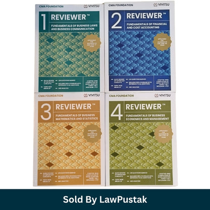 Vivitsu CMA Foundation Reviewer Set Papers 1 2 3 4 Teal Blue Yellow Olive Diary Cover 2025 Edition Paperback Books
