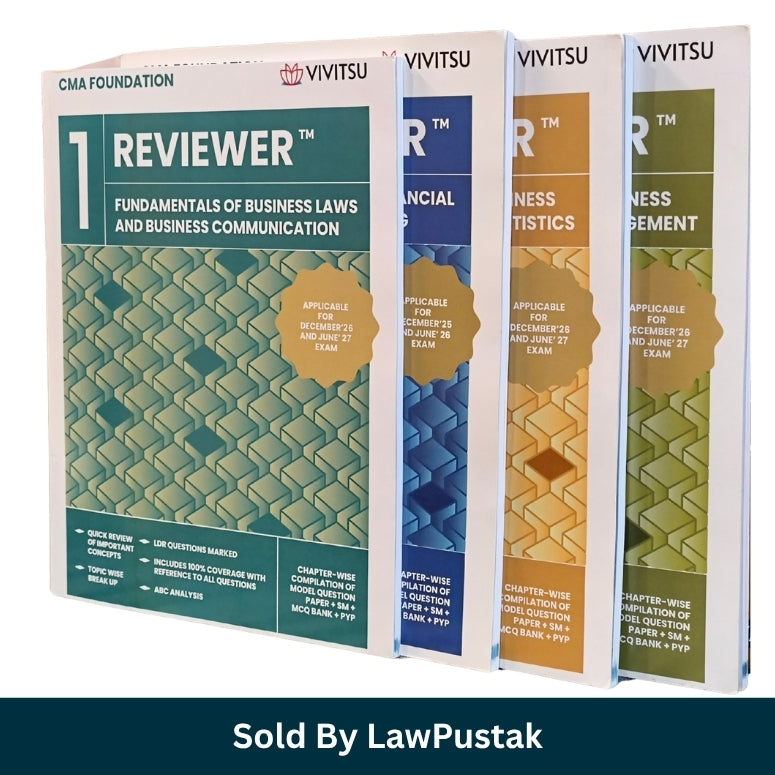 Vivitsu CMA Foundation Reviewer Set Papers 1 2 3 4 Teal Blue Yellow Olive Diary Cover 2025 Edition Paperback Books