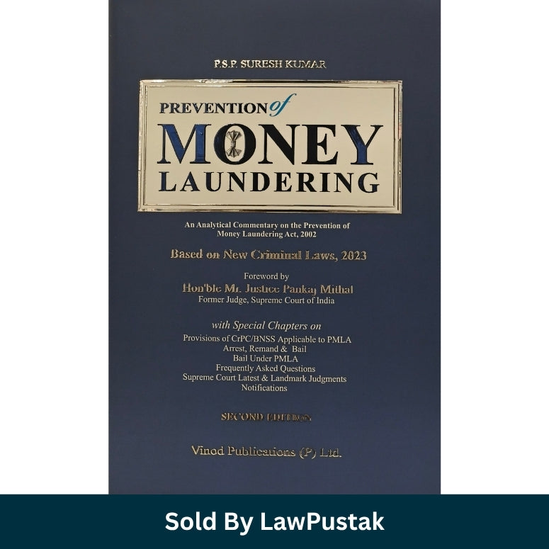 Prevention of Money Laundering 2nd Edition PSP Suresh Kumar Vinod Publications Law Pustak Spine view of Prevention of Money Laundering Hardcover edition by Vinod Publications