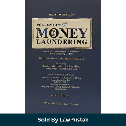Prevention of Money Laundering 2nd Edition PSP Suresh Kumar Vinod Publications Law Pustak Spine view of Prevention of Money Laundering Hardcover edition by Vinod Publications