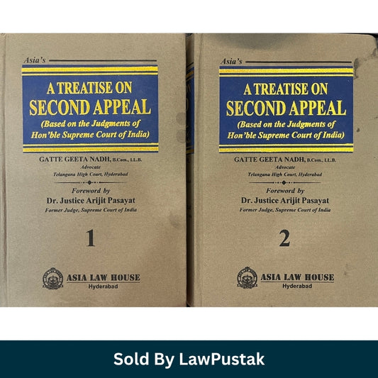 Asia Law House A Treatise on Second Appeal 2 Volumes Set by Gatte Geeta Nadh Hardcover Books Front and Angle View.
