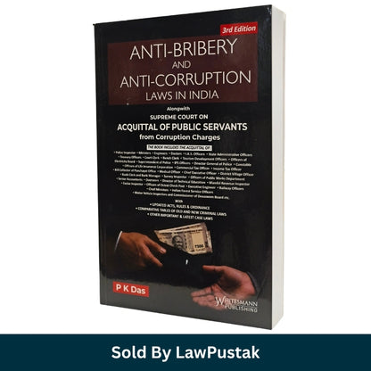 Whitesmann Anti-Bribery and Anti-Corruption Laws in India 3rd Edition by PK Das Hardcover Front Cover and Spine Angle View.