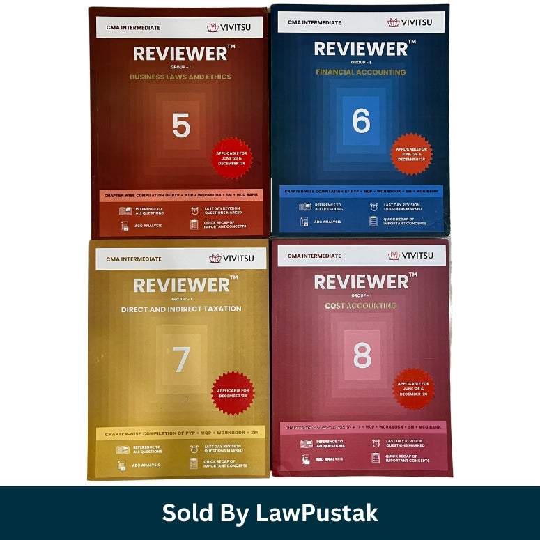 Vivitsu CMA Intermediate Group 1 Reviewer Combo Set 4 Books Business Laws Financial Accounting Direct Indirect Taxation Cost Accounting Paperback Front and Side View
