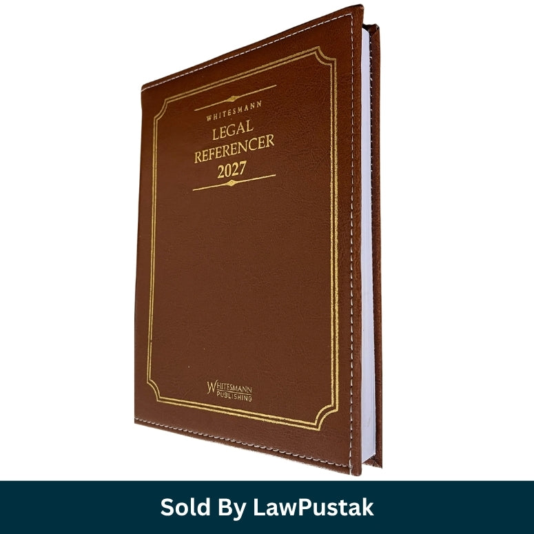 Whitesmann Legal Referencer 2027 Executive Legal Diary Tan Brown Leatherette Cover Gold Foil Embossing   