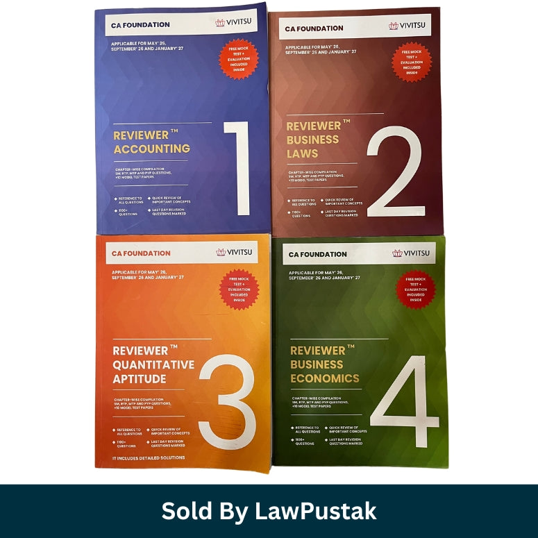 VIVITSU CA Foundation Reviewer Combo Set 2026 India
CA Foundation Accounting Business Laws Quantitative Aptitude Economics Books
VIVITSU CA Foundation Latest Edition 2026 Combo
CA Foundation Study Material India
Complete CA Foundation Reviewer Books by VIVITSU