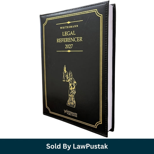 Whitesmann Legal Referencer 2027 Executive Legal Diary Black Leatherette Cover Gold Lady Justice Logo   