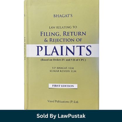 Law Relating To Filing, Return & Rejection Of Plaints (Based on Orders IV and VII of CPC) 1st Edition 2025 | Vinod Publications (P) Ltd.