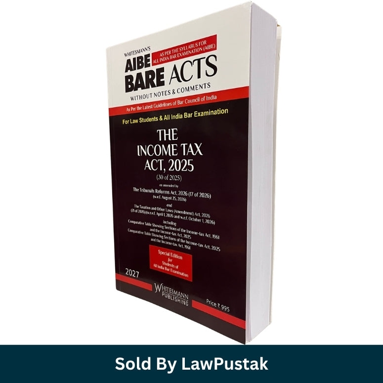 Whitesmanns AIBE Bare Act The Income Tax Act 2025 Cover Perspective View