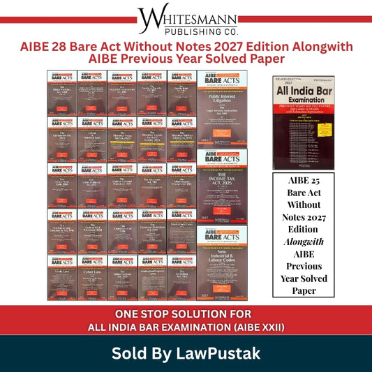 Whitesmann AIBE 28 Bare Act Without Notes 2027 Edition with Previous Year Solved Papers Combo Set   