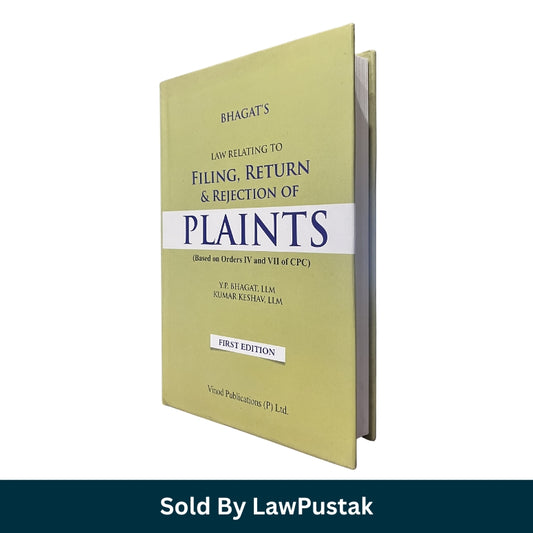Law Relating To Filing, Return & Rejection Of Plaints (Based on Orders IV and VII of CPC) 1st Edition 2025 | Vinod Publications (P) Ltd.