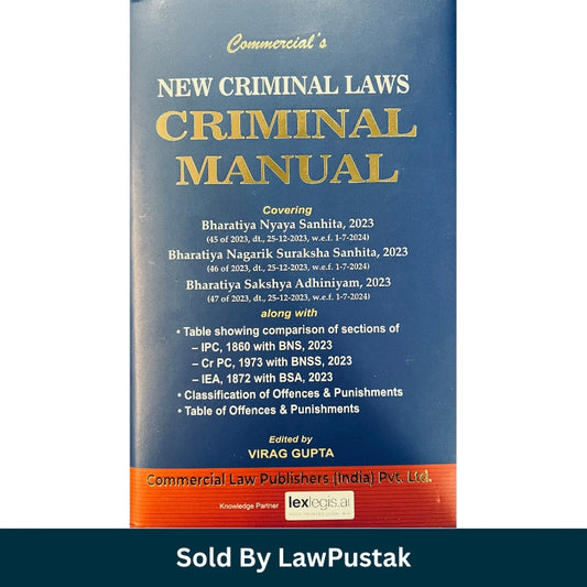 New Criminal Laws - Criminal Manual (Pocket Edition) | Commercial Law Publishers (India) Pvt. Ltd.