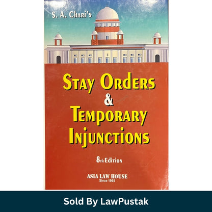 Book titled 'Stay Orders & Temporary Injunctions' with a building illustration on the cover, displayed against a white background.