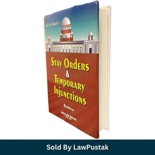 Book titled 'Stay Orders & Temporary Injunctions' with a building illustration on the cover, displayed against a white background.