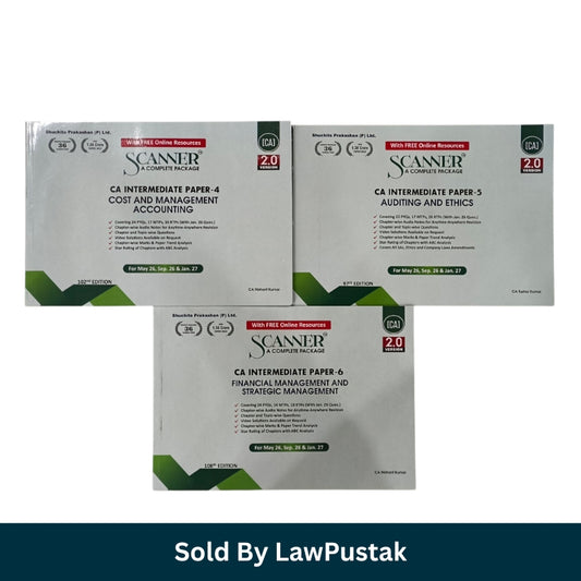 CA Intermediate Group- 2 (Paper 4,5,6) Combo of 3 Books By Shuchita Prakashan | For may 26, September 26 & January 27 Exams | Scanner