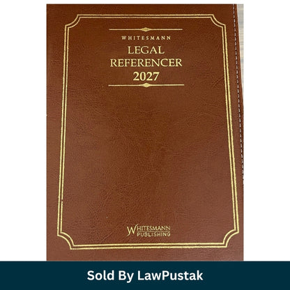 Whitesmann Legal Referencer 2027 Executive Legal Diary Tan Brown Leatherette Cover Gold Foil Embossing   