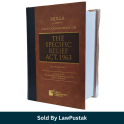 Front cover of Mulla Classic Commentary on The Specific Relief Act 1963 Hardcover 2026 Edition published by Delhi Publishing Company  Angle view showing thick Hardcover binding of Mulla Classic Commentary on The Specific Relief Act 1963 law book India