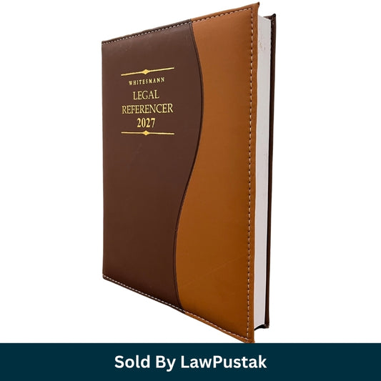 Whitesmann Legal Referencer 2027 Executive Legal Diary Dual Tone Dark Brown and Tan Leatherette Cover Gold Embossing   