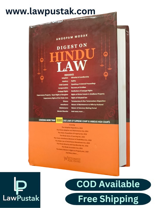 Digest on Hindu Law By Anoopam Modak - Edition 2024 - Whitesmann Publishing